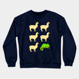 Llama Llama Llama Llama Llama Chameleon Crewneck Sweatshirt